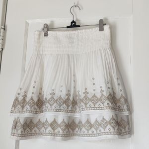 White House Black Market Smocked Skirt NWT